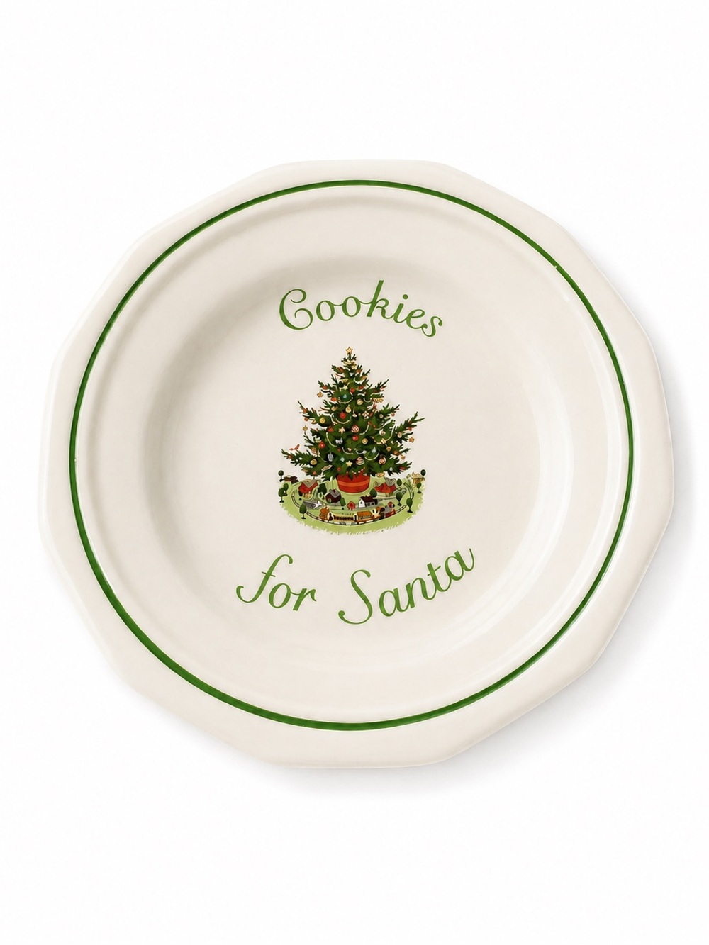 Vintage Pfaltzgraff Christmas Heritage Cookies for Santa Plate USA